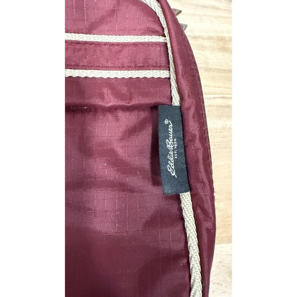 Eddie Bauer Travel Kit Bag  Zip Around with Two Sections 10 x 7 x 3 Handles